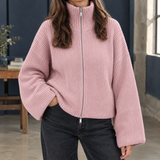 Olive Ribbed Sweater - Pink