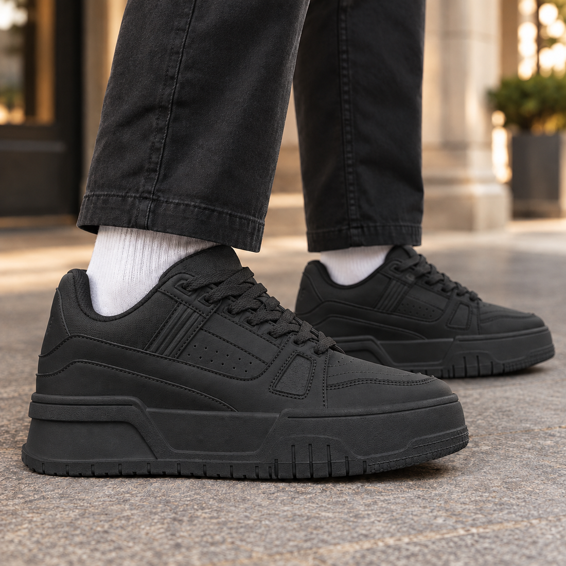 Balestri Leather Sneakers - Black