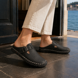 Bernardi Buckle Mules - Black