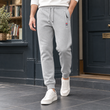 Austin Relaxed Joggers - Light Gray Ankle-tied