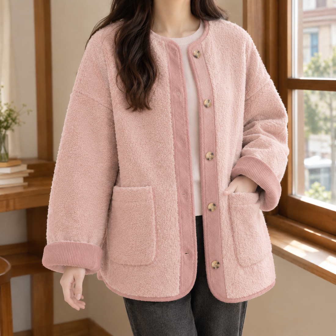 Ludovica Contrast Jacket - Pink