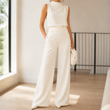 Dahlia-Louise Wide-Leg Jumpsuit - White