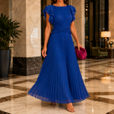 Renata-Jade Pleated Dress - Blue