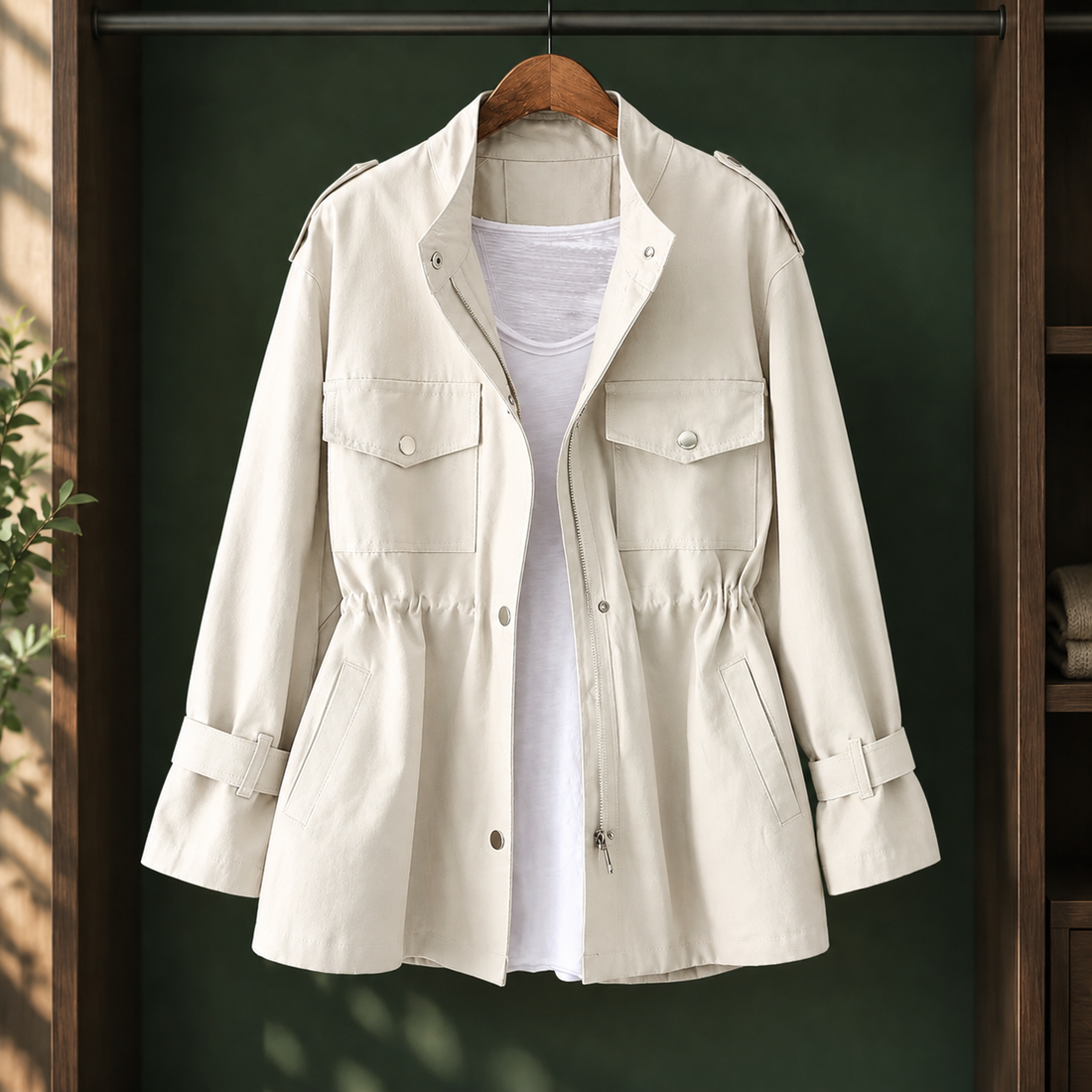 Eleanor-Jane Utility Jacket - Cream