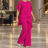Tamsin-Faye Layered Pants Set - Pink