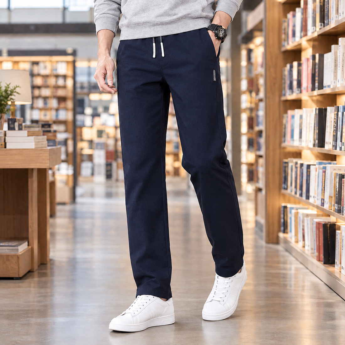 Duarte Straight Leg Pants - Navy