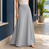 Maxine-Belle A-Line Skirt - Light Gray