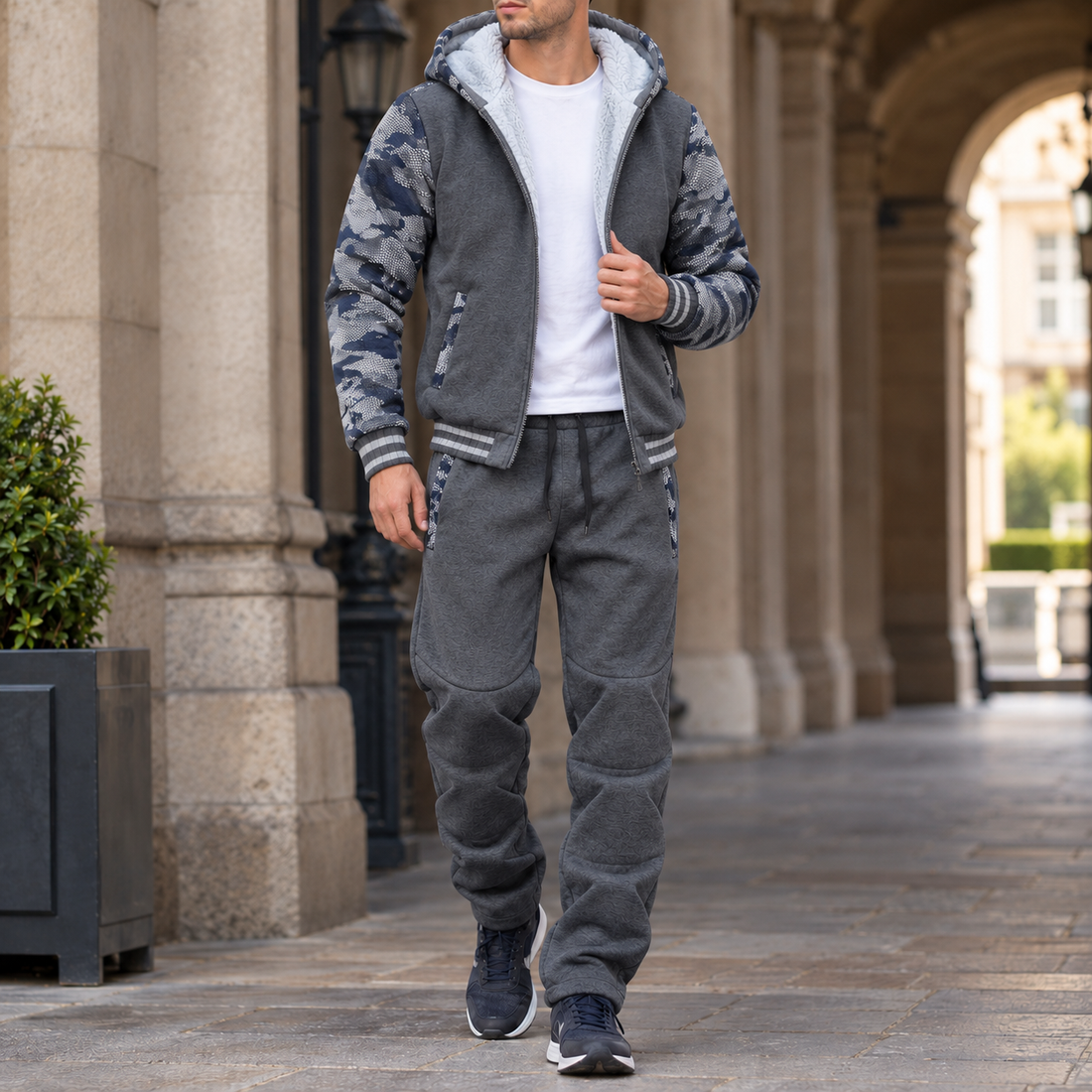 Mortimer Hooded Tracksuit - Dark Gray