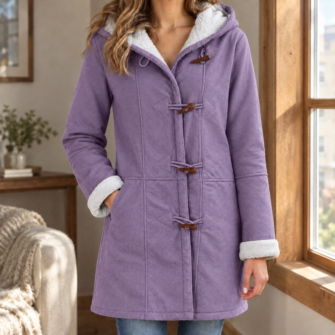 Antonia-Jade Toggle Jacket - Purple