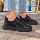 Ricciardi Floral Sneakers - Black