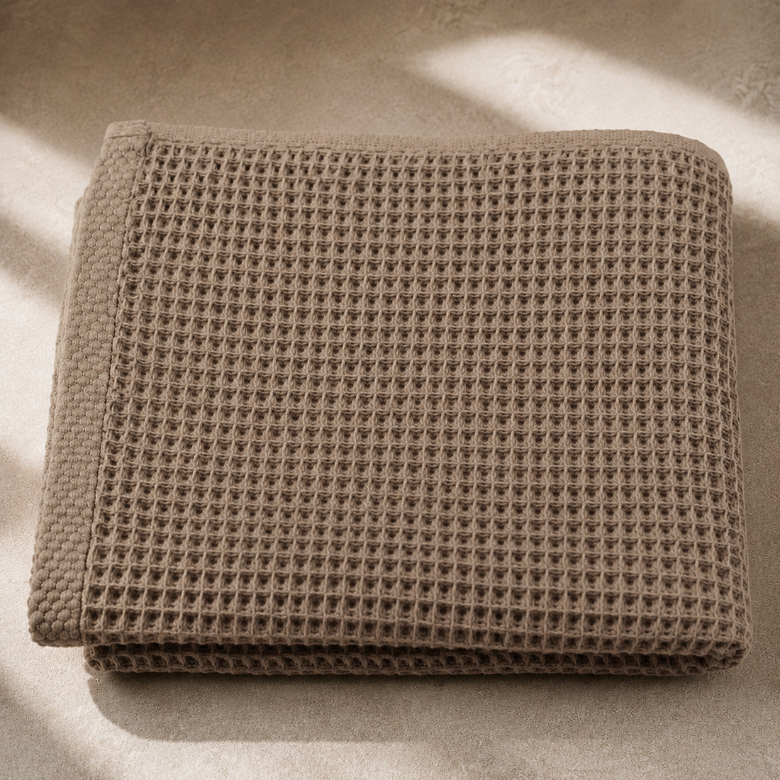 Larkspur Waffle Towel - Brown