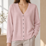 Honoria Button Cardigan - Pink