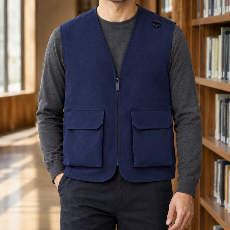Mason Utility Vest - Navy Blue