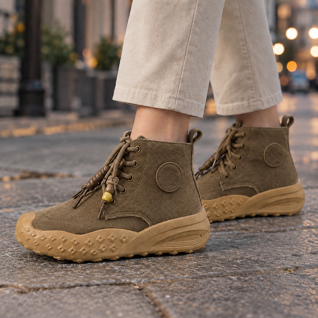 Recanati Platform Boots - Khaki