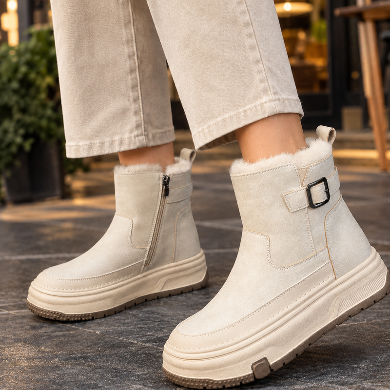 Imola-Milano Platform Boots - Beige