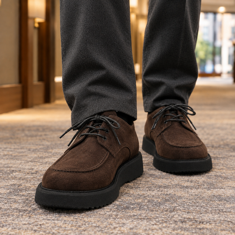 Loreto-Rimini Platform Derby Shoes - Brown