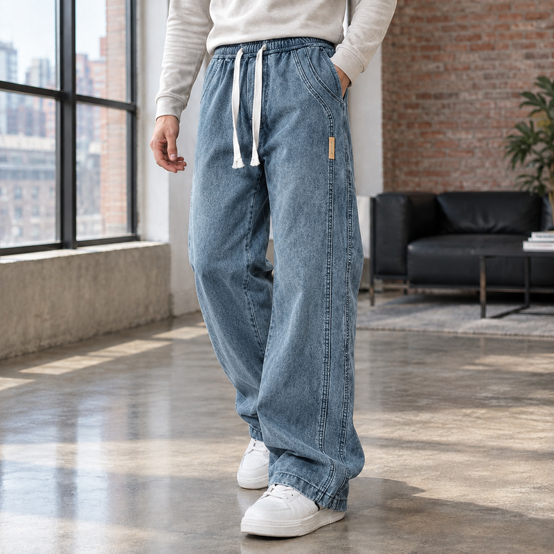 Blake Wide Leg Pants - Retro Blue