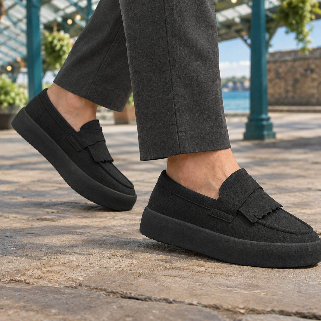 Doria Kiltie Loafers - Black