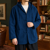 Hudson Hooded Jacket - Navy Blue