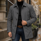 Marco Buttoned Overcoat - Gray