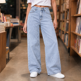 Charlize Wide Leg Jeans - Light Blue