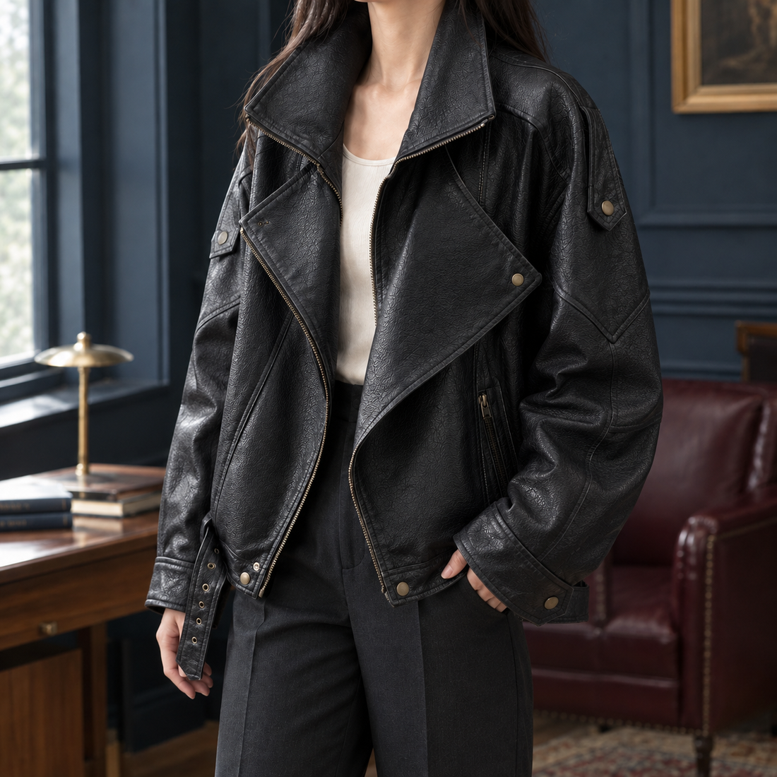 Sienna-Elise Moto Jacket - Black