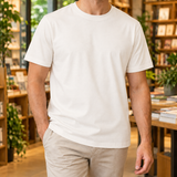 Silvain Relaxed T-Shirt - Pearl White-without Collar Label
