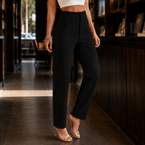 Giulia-Rose Straight Pants - Black