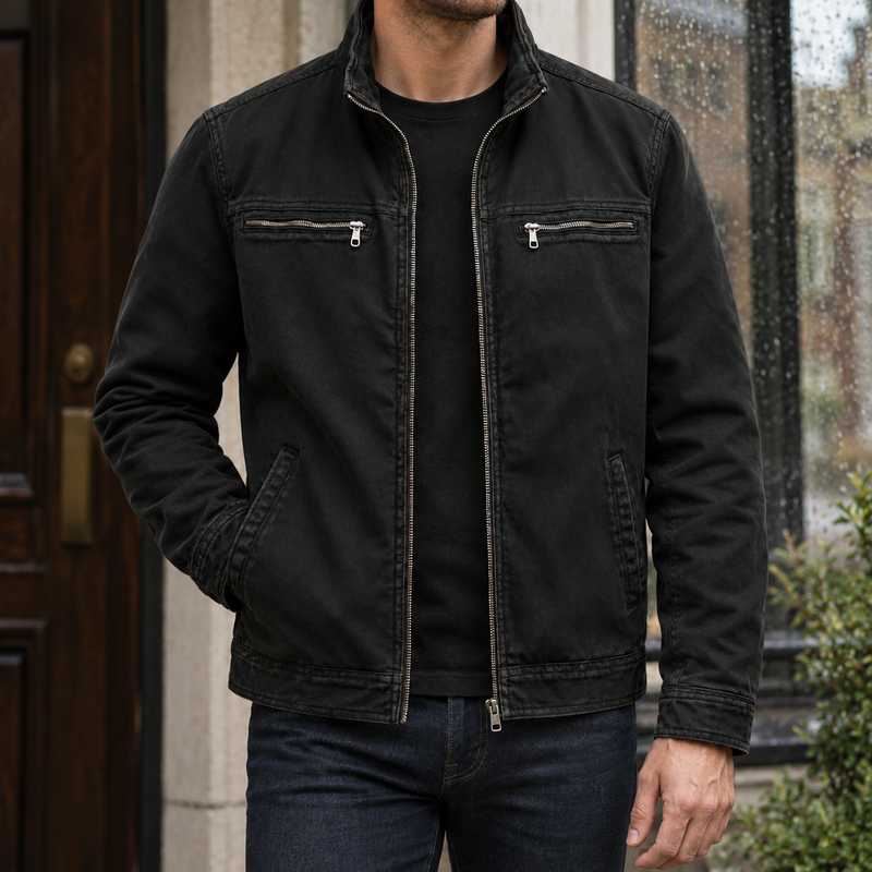 Dorian Washed Jacket - Black