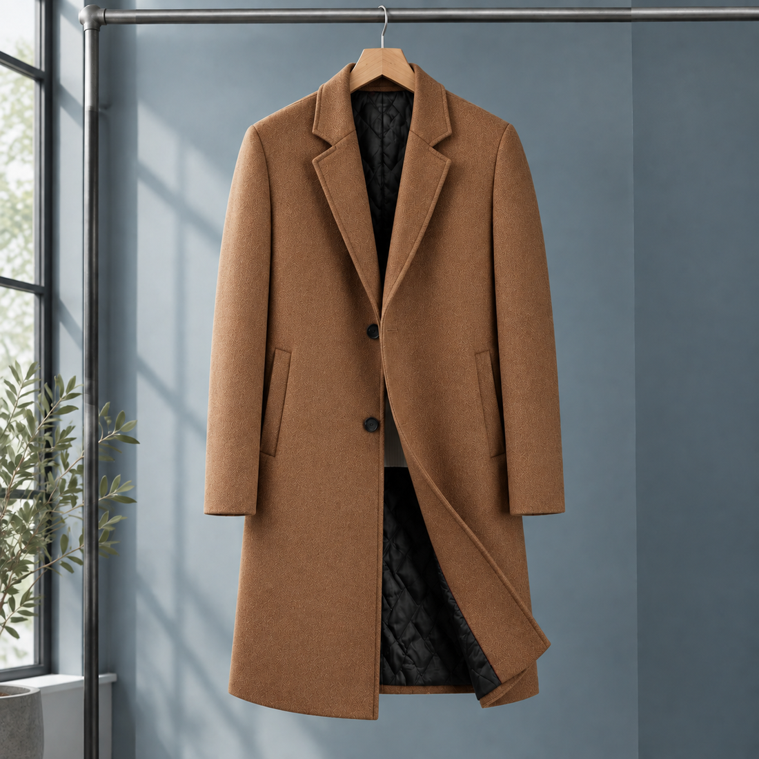 Knox Tailored Overcoat - Caramel Brown