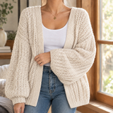 Eleanora-Jane Chunky Knit Cardigan - Cream