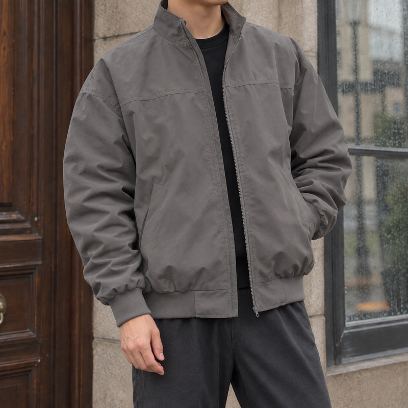 Hudson Stand Collar Jacket - Wolf Gray