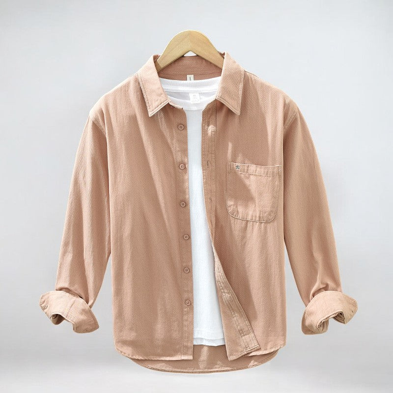 Marbella Textured Shirt - Peach