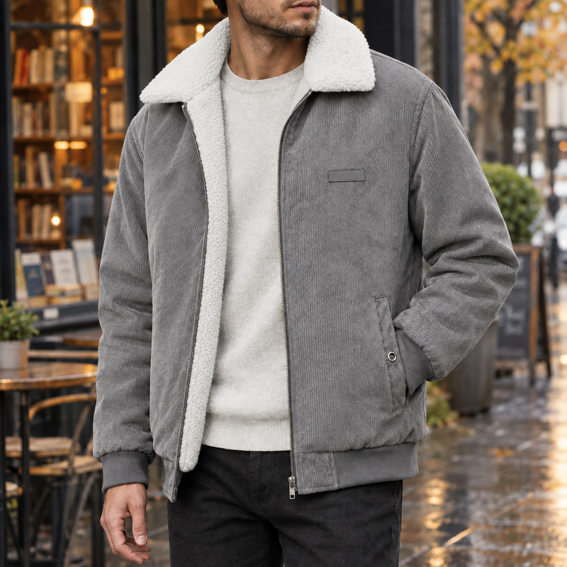 Magnus Corduroy Jacket - Light Gray