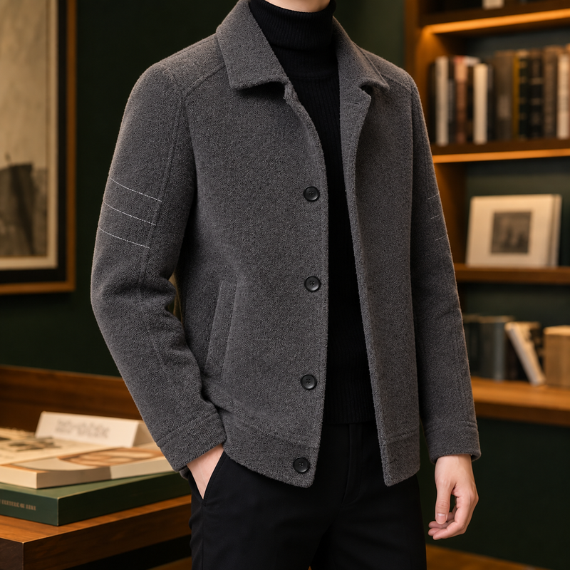Carter Textured Overshirt - Gray