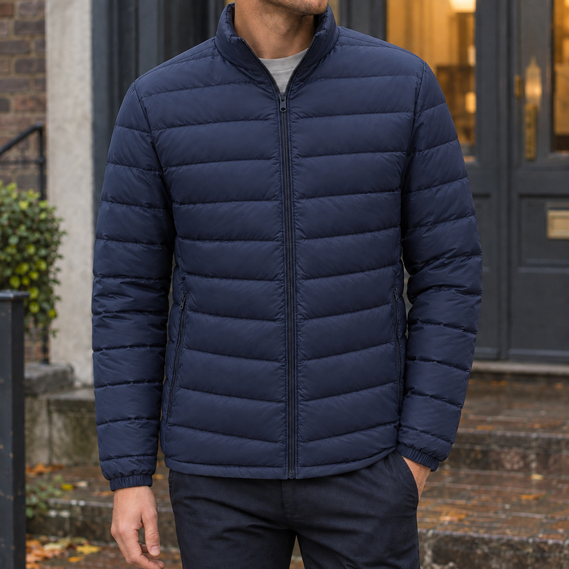 Oliver Puffer Jacket - Navy Blue
