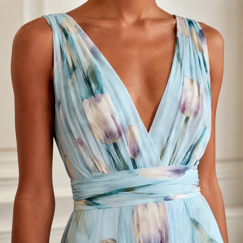 Annabel-Lane Deep V Dress - Lead Product Detail