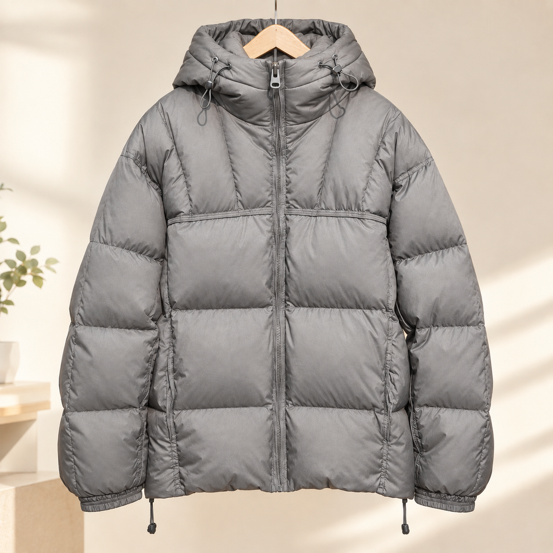 Romano Hooded Puffer Jacket - Gray