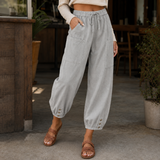 Mercedes-Rose Relaxed Pants - Light Gray