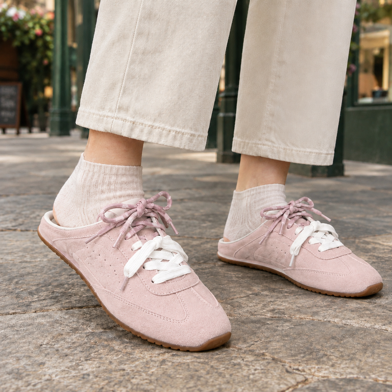 Delano-Parma Backless Sneakers - Pink
