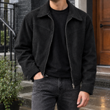 Dario Suede Jacket - Black