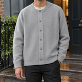 Dario Textured Cardigan - Light Gray