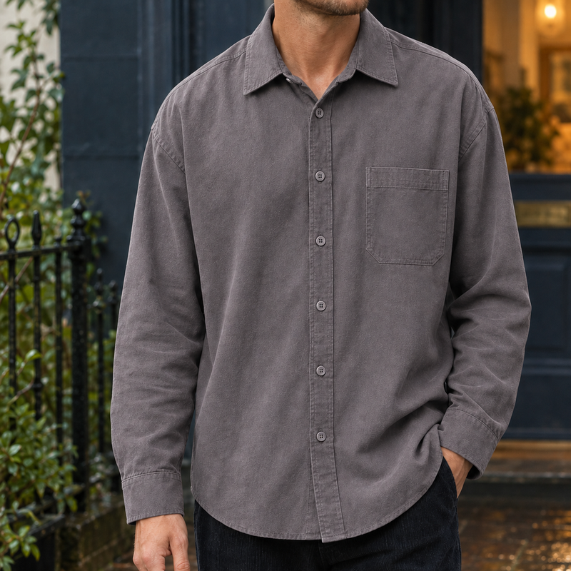 Oliver Pocket Shirt - Smoke Gray