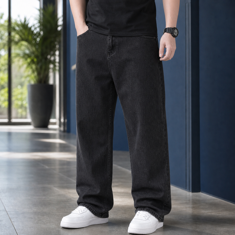 Mason Relaxed Jeans - Denim Black