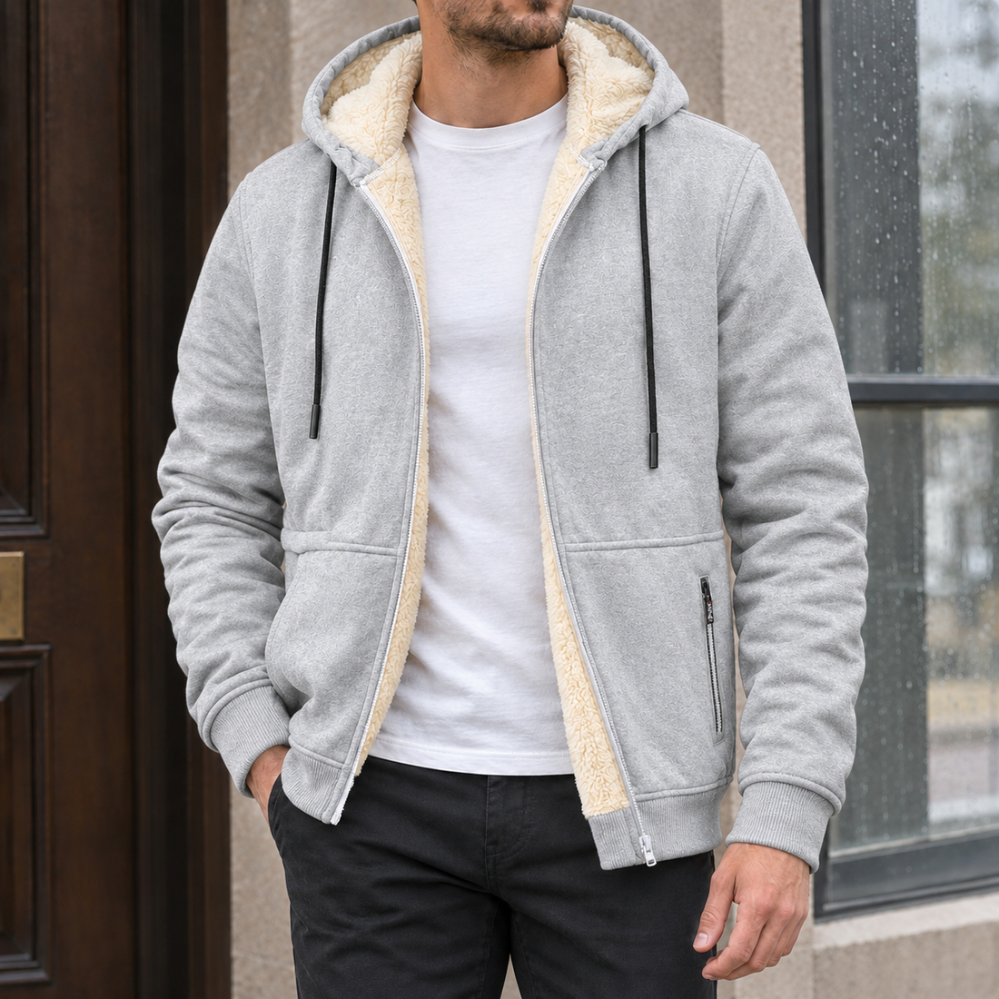 Sterling Fleece-Lined Jacket - Light Gray