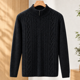 Austin Cable Knit Sweater - Black
