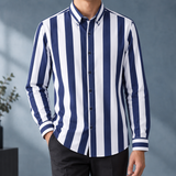 Dario Striped Shirt - Navy White
