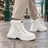 Squarcione-Verona Fleece Lined Boots - White