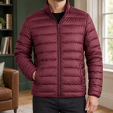 Carter Quilted Jacket - Wine Red