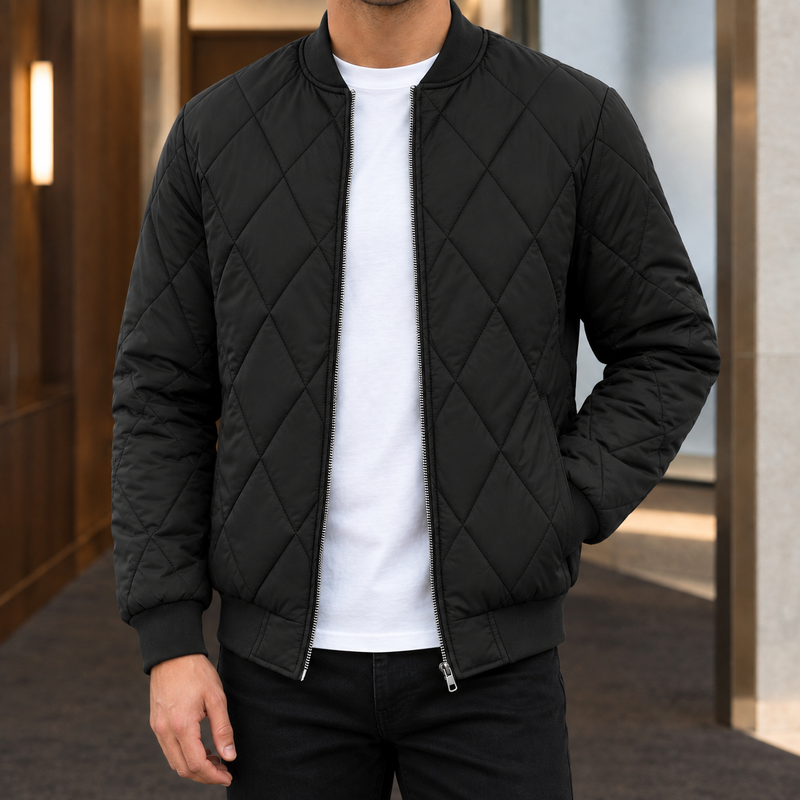 Harlan Quilted Jacket - Black